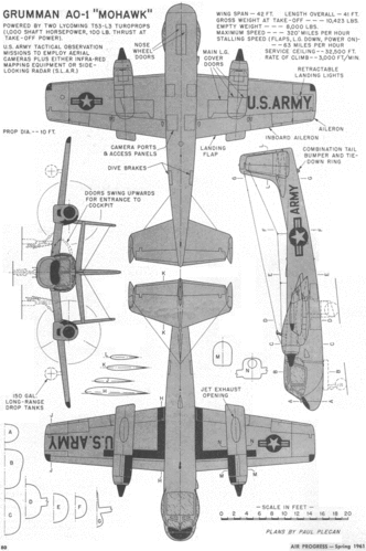 Grumman AO1 Mohawk
(gif format, -- dpi, 308 KB).

[b]Click on image to download file in original format[/b]
file url: 
http://smm.solidmodelmemories.net/Gallery/albums/userpics/AO1_Mohawk.GIF

[i]These plans are placed here in review of their accuracy and 
historical content. They are for personal use only and not to
be reproduced commercially. Copyrights remain with the original
copyright holders and are not the property of Solid Model
Memories. Please post comment regarding the accuracy of the
drawings in the section provided on the individual page of the 
plan you are reviewing. If you build this model or if you have 
images of the original subject itself, please let us know. If
you are the copyright holder of the work in question and wish
to have it removed please contact SMM [/i]

Keywords: Grumman AO1 Mohawk