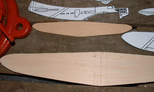 Cutting the blanks for the Arc En Ciel
Keywords: solid models,wooden models,balsawood,model building