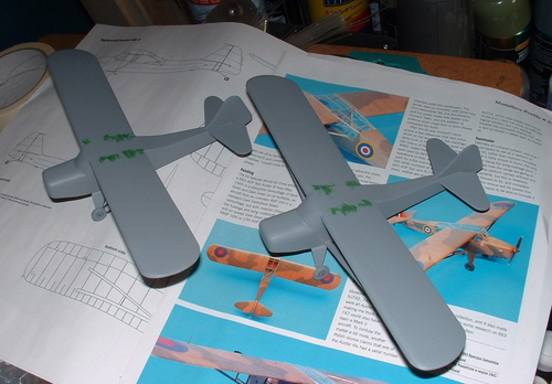 Taylorcraft Auster Mk.5
Primer and checking for blemishes.
April 2010 Project.
Keywords: Taylorcraft Auster Mk.5,The all steel aeroplane,Solid models,old time model building,models in wood,balsa wood,models made from scratch.