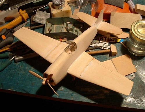 Balsabasher's Hellcat
Now you know why I alweays buy my wife toiletries in clear plastic boxes for Christmas ! hoard that material as you will need to make several cockpits before you get a good one.
Keywords: SMM Grumman Hellcat Aircraft Solid Model Wood Carving Scratchbuilt
