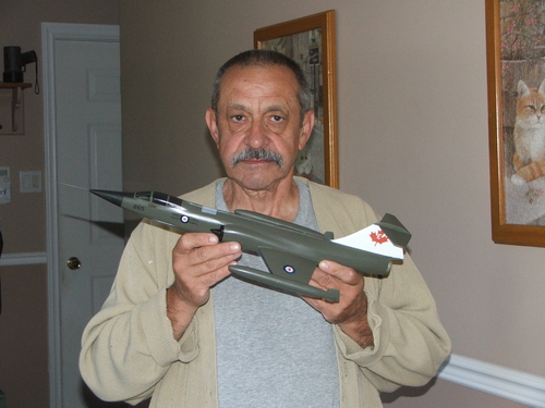 CF-104
Completed in European scheme. And yes Virginia, I am smiling!!
Keywords: Solid Model Memories hand carved solid wood scale model starfighter lockheed 1/32