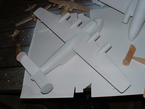 Consolidated PBY-3 Coronado being primed,sanded,primed,sanded,primed,sanded,just keep going until you get a nice surface to paint on.
Keywords: CONSOLIDATED PBY-3 CORONADO,Solid Model Memories,balsa wood,wooden models,carving.