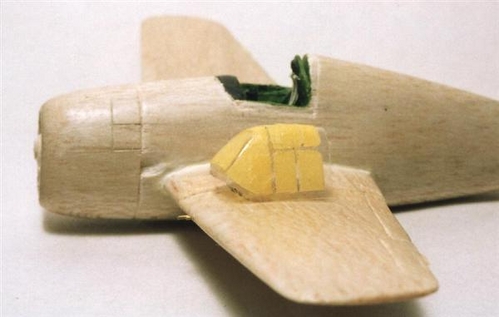 Cliff's Hellcat
Moulded Plastic Canopy 
Keywords: Solid Model Memories SMM Grumman Hellcat Aircraft  Wood Carving Scratchbuilt