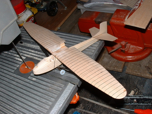 The cords are added to the wings prior to the wet tissue process.
Keywords: solid models,wooden models,balsawood,model building
