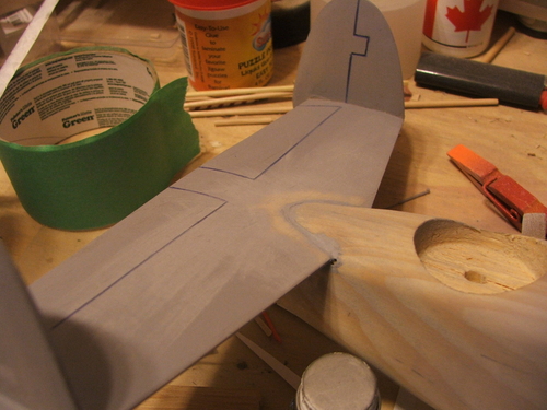 1/32 Scale RCAF Lockheed Hudson Mk IIIA
Tail feathers have been glued and rough sanded.
Keywords: SMM Solid Model Memories hand-carved aircraft model Lockheed Hudson Mk IIIA