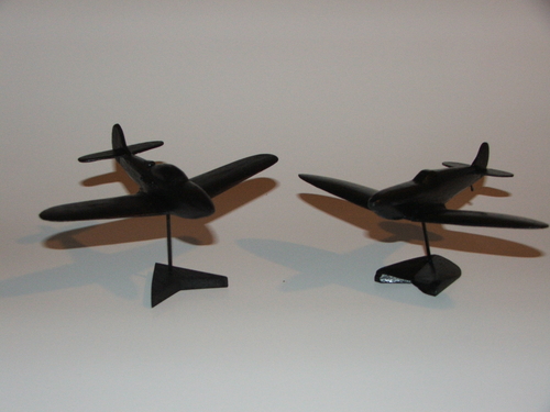WWII ID Models
Spitfire and Aircobra
Keywords: SMM Solidmodelmemories hand carved solid model aircraft Spitfire Aircobra