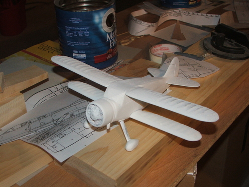 Keywords: Solid Model memories hand carved solid wood scale model waco cabin biplane 1/32
