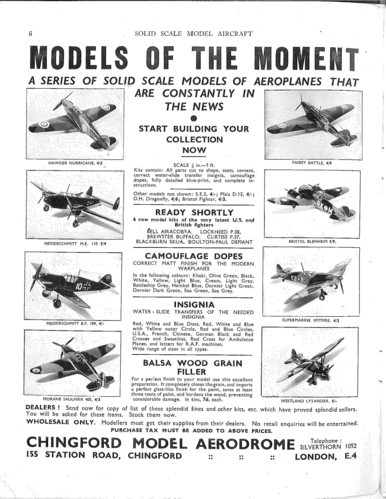 1941 Ad Chingford Model Aerodrome

