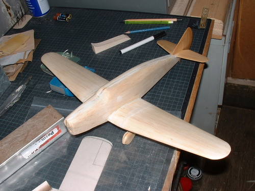 FAIREY PRIMER TRAINER
First coat of sanding sealer.
Keywords: FAIREY PRIMER,Solid models,carving models in wood,Solid model memories,old time model building,nostalgic model building