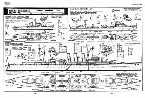 Flower Class Corvette, V & W Destroyer, HMS Norfolk
(gif format, - dpi, - KB).

[b]Click on image to download file in original format[/b]

[i]These plans are placed here in review of their accuracy and historical content. They are for personal use only and not to be reproduced commercially. Copyrights remain with the original copyright holders and are not the property of Solid Model Memories. Please post comment regarding the accuracy of the drawings in the section provided on the individual page of the plan you are reviewing. If you build this model or if you have images of the original subject itself, please let us know. If you are the copyright holder of the work in question and wish to have it removed please contact SMM [/i]
Keywords: flower class corvette v&w destroyer hms norfolk ship plan marine miniatures