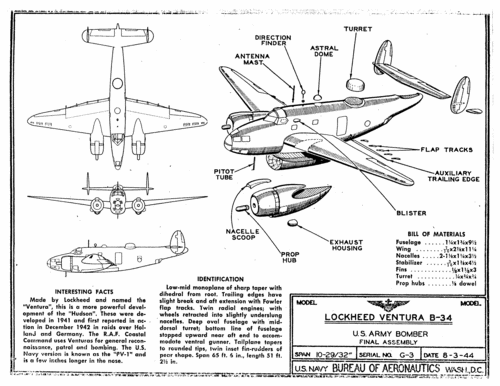 G-3_Lockheed_Ventura_plan
Link to file: [url]http://smm.solidmodelmemories.net/Gallery/albums/userpics/G-3_Lockheed_Ventura_plan.gif[/url]

For Patterns: [url=http://smm.solidmodelmemories.net/Gallery/displayimage.php?pos=-942]G-3 Lockheed Ventura[/url]

These plans are placed here in review of their accuracy and historical content. They are for personal use only and not to be reproduced commercially. Copyrights remain with the original copyright holders and are not the property of Solid Model Memories. Please post comment regarding the accuracy of the drawings in the section provided on the individual page of the plan you are reviewing. If you build this model or if you have images of the original subject itself, please let us know. If you are the copyright holder of the work in question and wish to have it removed please contact SMM
Keywords: IDplan Identification model Lockheed Ventura U.S.A. Bomber