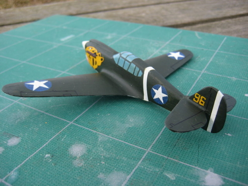 P-40 ID rear 3/4
P-40 model completed - markings handpainted

