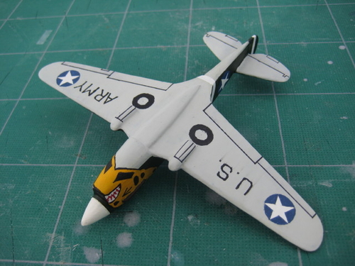 P-40 ID underside
P-40 model completed - markings handpainted
