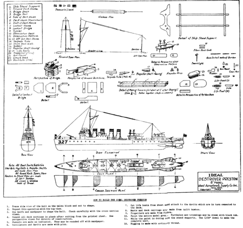 Ideal 8 inch USS Preston BW
(gif format, -- dpi, 174 KB).

[b]Click on image to download file in original format[/b]
file url: 
http://smm.solidmodelmemories.net/Gallery/albums/userpics/Ideal_8inch_Preston_BW.gif

[i]These plans are placed here in review of their accuracy and 
historical content. They are for personal use only and not to
be reproduced commercially. Copyrights remain with the original
copyright holders and are not the property of Solid Model
Memories. Please post comment regarding the accuracy of the
drawings in the section provided on the individual page of the 
plan you are reviewing. If you build this model or if you have 
images of the original subject itself, please let us know. If
you are the copyright holder of the work in question and wish
to have it removed please contact SMM [/i]

Keywords: Ideal 8 inch USS Preston