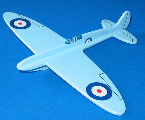 The Prototype Spitfire K5054
  The prototype in it's third set of cloths. This is the paint job after the one I modeled "in-the-round" a year or so ago. As the plastics guys say, "I couldn't bear to close the canopy after all the work I did super-detailing the interior!" 
