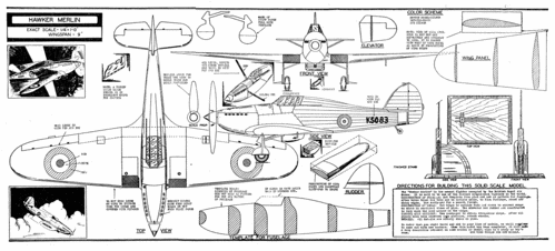 Hawker Merlin by Comet plans
(gif format, 300 dpi, 466 KB).

Link to file: [url]http://smm.solidmodelmemories.net/Gallery/albums/userpics/Merlin_by_Comet.gif[/url]

[i]These plans are placed here in review of their accuracy and historical content. They are for personal use only and not to be reproduced commercially. Copyrights remain with the original copyright holders and are not the property of Solid Model Memories. Please post comment regarding the accuracy of the drawings in the section provided on the individual page of the plan you are reviewing. If you build this model or if you have images of the original subject itself, please let us know. If you are the copyright holder of the work in question and wish to have it removed please contact SMM [/i]
Keywords: hawker merlin comet model airplane kit