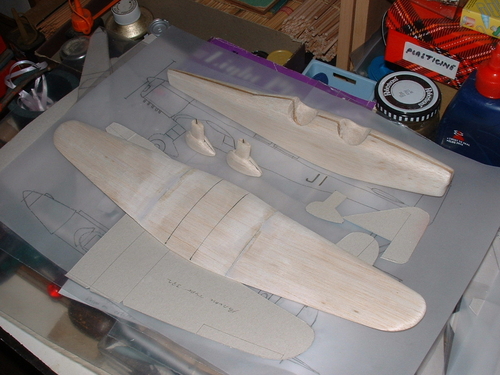 Parnall Type 382
The fuselage has been carved,the central membrane has been reduced inside the cockpit areas ready to take seats etc,the wings have had their dihedral angle incorporated,the wheel spats have been shaped up.
Keywords: PARNALL TYPE 382,Solid models,carving models in wood,Solid model memories,old time model building,nostalgic model building