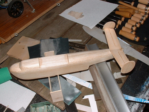 PBY-3 fixing the tail assembly in place.
Keywords: CONSOLIDATED PB2Y-3 CORONADO,Solid models,carving models in wood,Solid model memories,old time model building,nostalgic model building