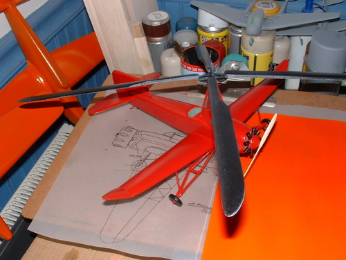 Pitcairn Autogyro
Straight out of the paintshop in its all red scheme.
Keywords: PITCAIRN AUTOGYRO,Solid models,carving models in wood,Solid model memories,old time model building,nostalgic model building
