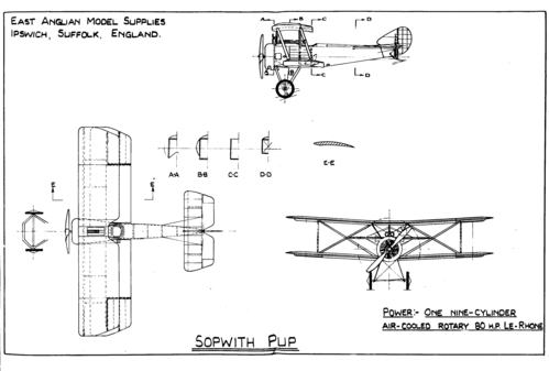 Sopwith Pup
(gif format, -- dpi, 92 KB).

[b]Click on image to download file in original format[/b]
file url: 
http://smm.solidmodelmemories.net/Gallery/albums/userpics/Pup_1.gif

[i]These plans are placed here in review of their accuracy and 
historical content. They are for personal use only and not to
be reproduced commercially. Copyrights remain with the original
copyright holders and are not the property of Solid Model
Memories. Please post comment regarding the accuracy of the
drawings in the section provided on the individual page of the 
plan you are reviewing. If you build this model or if you have 
images of the original subject itself, please let us know. If
you are the copyright holder of the work in question and wish
to have it removed please contact SMM [/i]

Keywords: Sopwith Pup