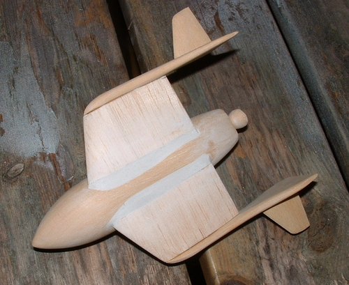 This little wizz bang is Spaceship One,fuselage is Jelutong,wings are balsa wood,booms and tail are obeche,just happened like that as I raided my offcuts,nothing is wasted ever.
Keywords: SPACESHIP ONE,RICHARD BRANSON,Solid models,wooden models,carving,balsa wood,model aircraft,solid model memories