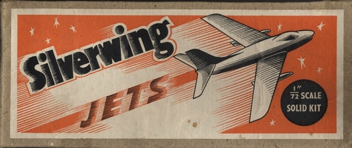 Silverwing Jets box cover
(jpg format, 300 dpi, 586 KB).

Link to file: [url]http://smm.solidmodelmemories.net/Gallery/albums/userpics/SilverwingBox.jpg[/url]

[i]These plans are placed here in review of their accuracy and historical content. They are for personal use only and not to be reproduced commercially. Copyrights remain with the original copyright holders and are not the property of Solid Model Memories. Please post comment regarding the accuracy of the drawings in the section provided on the individual page of the plan you are reviewing. If you build this model or if you have images of the original subject itself, please let us know. If you are the copyright holder of the work in question and wish to have it removed please contact SMM [/i]
Keywords: silverwing solid model airplane kit