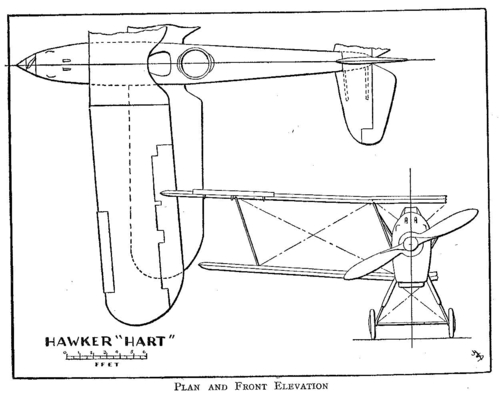 Hawker Hart - 2 of 2 (Plan & Front)
(jpg format, -- dpi, 110 KB).

[b]Click on image to download file in original format[/b]
file url: 
http://smm.solidmodelmemories.net/Gallery/albums/userpics/Stevens1933_Hawker_Hart_Plan.jpg

[i]These plans are placed here in review of their accuracy and 
historical content. They are for personal use only and not to
be reproduced commercially. Copyrights remain with the original
copyright holders and are not the property of Solid Model
Memories. Please post comment regarding the accuracy of the
drawings in the section provided on the individual page of the 
plan you are reviewing. If you build this model or if you have 
images of the original subject itself, please let us know. If
you are the copyright holder of the work in question and wish
to have it removed please contact SMM [/i]
Keywords: Hawker Hart