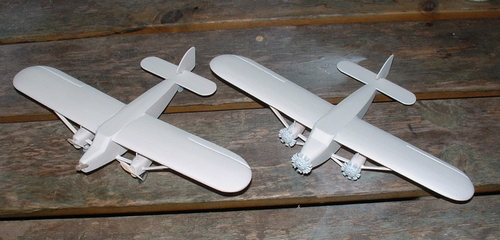 Westland Wessex vintage airliners get their primer finish,then lots of tricky sanding between the struts etc.
Keywords: WESTLAND WESSEX 1930 VINTAGE TRANSPORT AIRCRAFT,Balsa wood,carving aeroplanes,Solid Model Memories,vintage model building,hand crafted models.