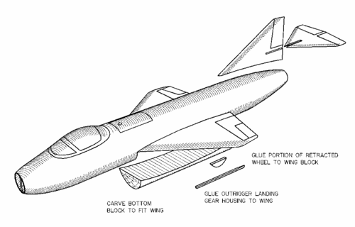 Yak-1000 Perspective
I'm working on a plan for the Yak-1000 in the style of the Navy ID model plans from WW II.

The plane was manually traced from a photo in TurboCAD, then saved as a PDF, converted to a TIFF in GraphicConverter and edited in GIMP.  The text is just a placeholder so I remember what I want to print on the final drawing.

This is a low-resolution version of the actual image, which is actually huge.
