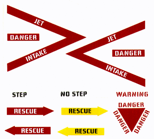 jet danger markings
Keywords: jet danger markings