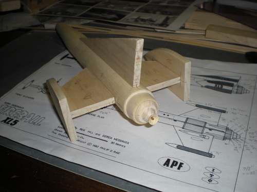 xl5013
Rear appendages have been fitted and pinned.  This is a test fit.
Keywords: Fireball XL5 scifi gerry anderson