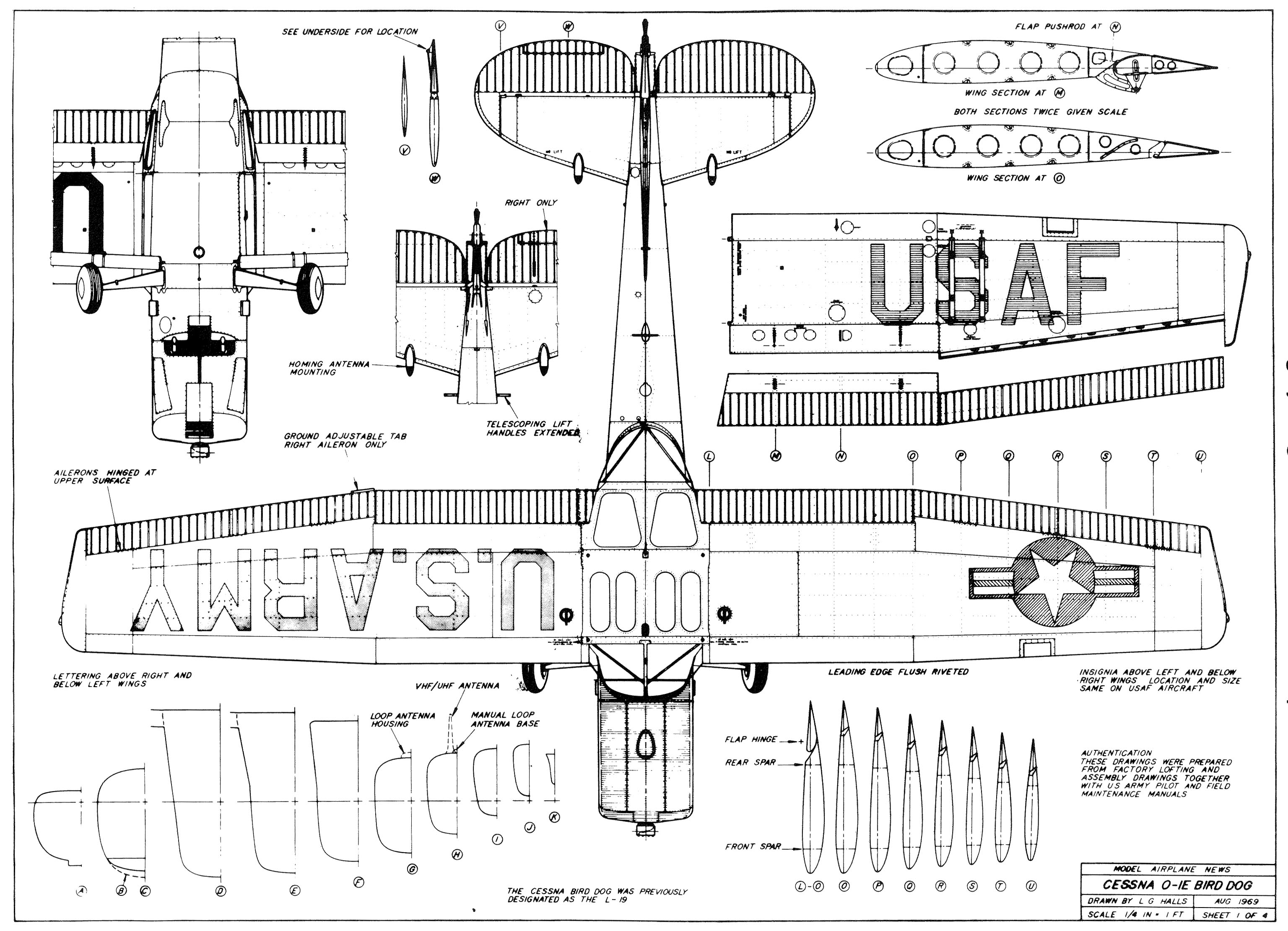 Cessna 182 чертеж