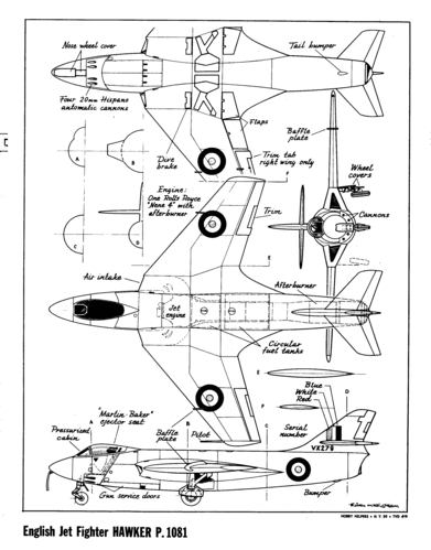 Air Trails - Hawker P.1081 - Solid Model Memories