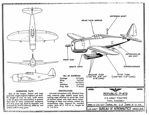 Series G - G-2_Republic_P-47D_plan - Solid Model Memories